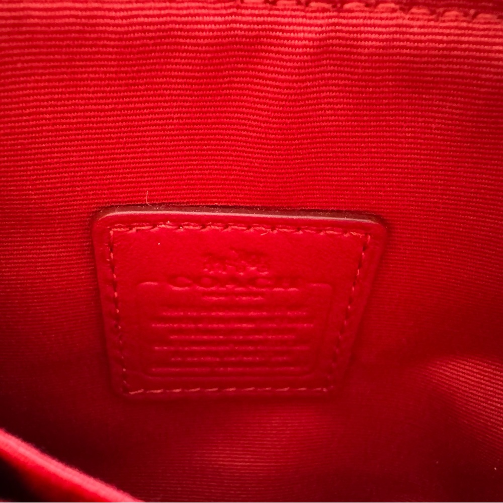 Coach Brown and Red Wristlet - Picture 3 of 5